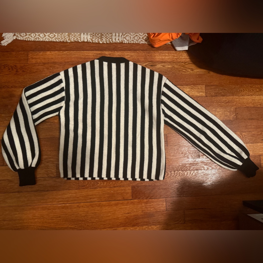 Vguc The Kooples Wool/Cash Monochrome Striped Knit Sz S View 2